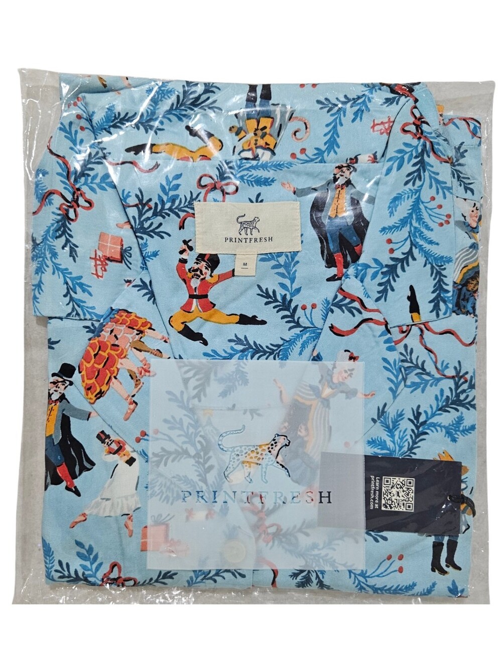Printfresh Pajama Set Wildest Dreams Eco-Satin Medium Nutcracker Blue Slipper